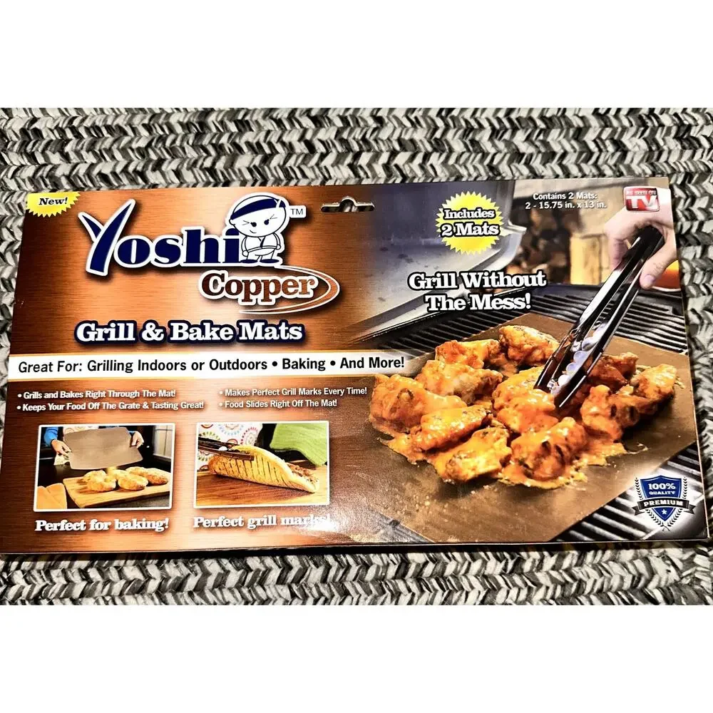 Yoshi Copper Grill and Bake Mats (Set of 2)